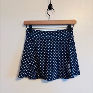 Super duper sweatwicking blend running skirt in blue star pattern size 1